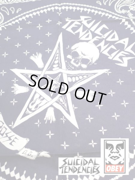 画像1: [SUICIDAL TENDENCIESxOBEY] -POSSESSED BANDANA- (1)