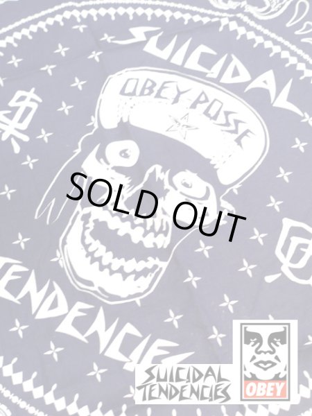 画像1: [SUICIDAL TENDENCIESxOBEY] -FLIP CAP SKULL BANDANA- (1)