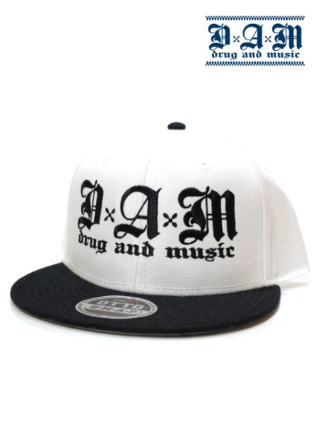 画像1: [DxAxM]-KLASSiC SNAP BACK CAP-WHTxBK- (1)