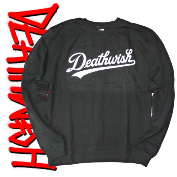 画像1: [DEATHWISH]-Dragon Blk/Wht Crew Neck- (1)