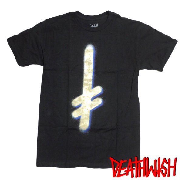 画像1: [DEATHWISH]-GANG LOGO FIRE TEE-Black/Ivory- (1)