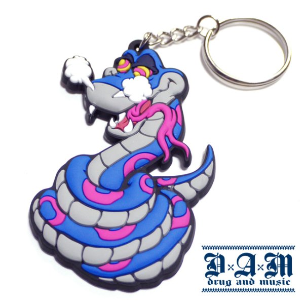 画像1: [DxAxM]-SNAKE KEY CHAIN-BLUE- (1)