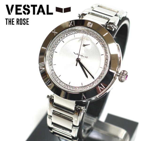 画像1: -30%off-[VESTAL]-THE ROSE-P.SLV/WHT-RSM3M001- (1)