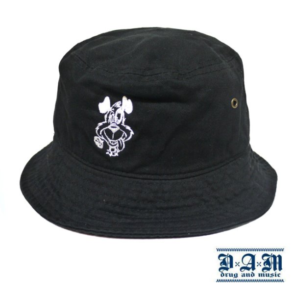 画像1: [DxAxM]-DOG BUCKET HAT-BLACK- (1)