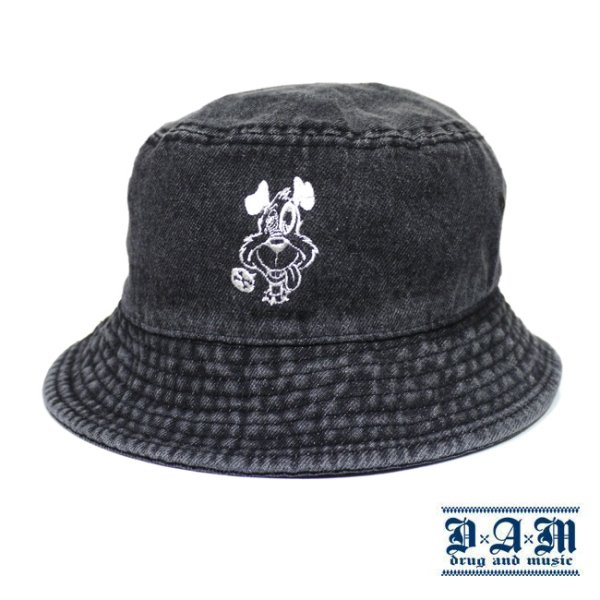 画像1: [DxAxM]-DOG BUCKET HAT-DENIM BK- (1)