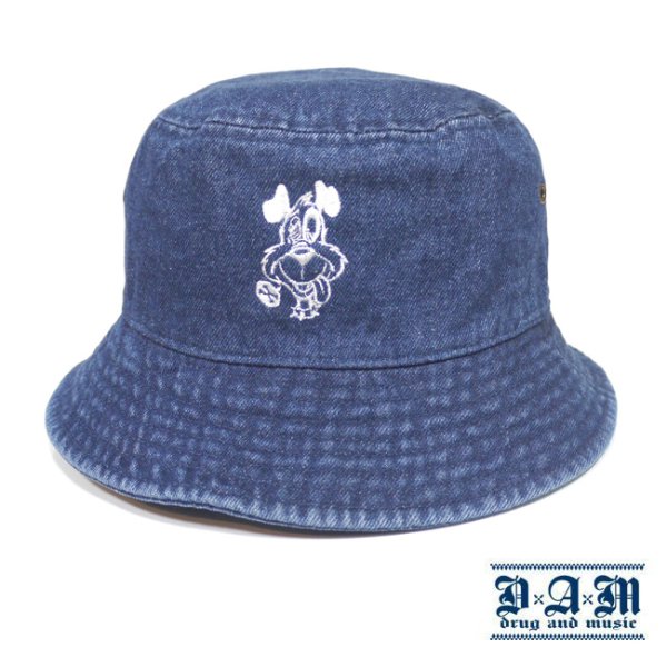 画像1: [DxAxM]-DOG BUCKET HAT-DENIM BLUE- (1)