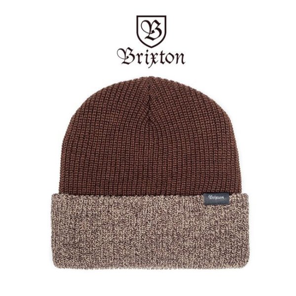 画像1: [Brixton]-BARRETT BEANIE-BRN/TAN- (1)