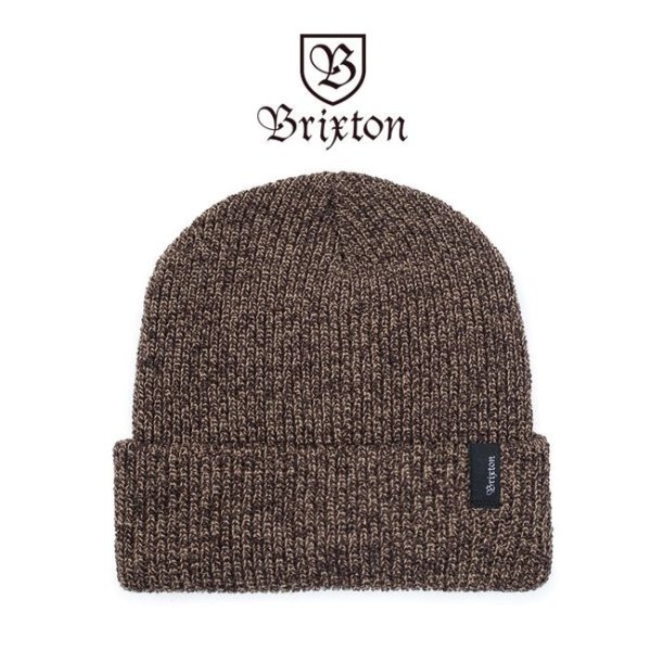 画像1: [Brixton]-HEIST BEANIE-BRN/TAN- (1)