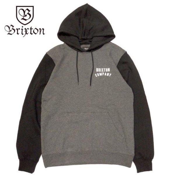 画像1: -40%off-[Brixton]-WOODBURN HOOD FLEECE-H CCL/BK- (1)