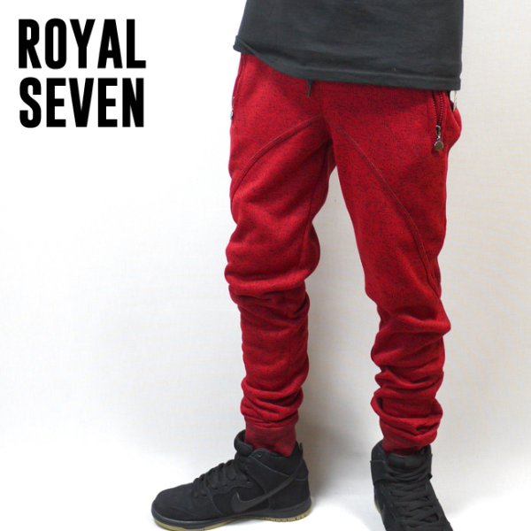 画像1: -SALE-[ROYAL SEVEN]-JOGGER PANTS-RED- (1)