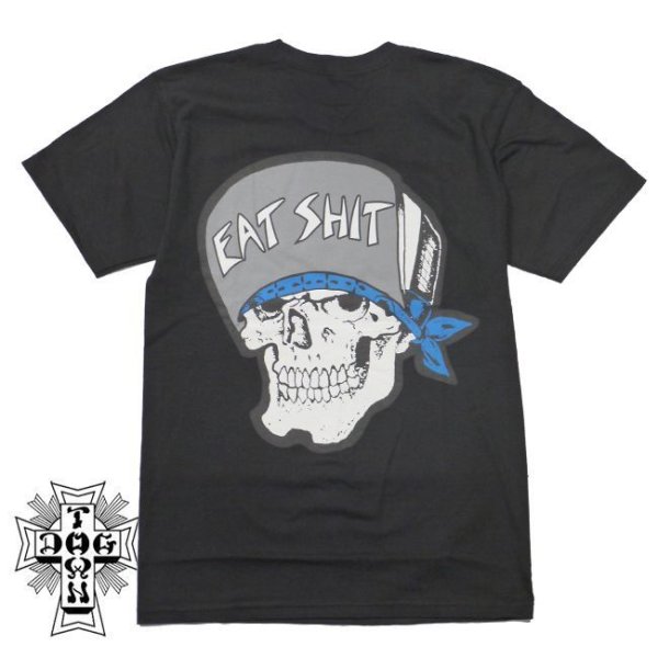 画像1: [DOGTOWN]-DTST Eat Shit Shirt-BLACK- (1)