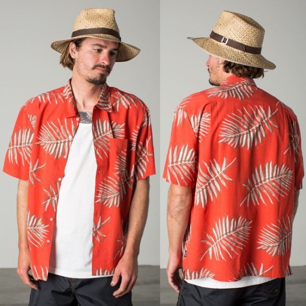 画像1: [BRIXTON]-LOVITZ S/S WOVEN-RED- (1)