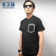 画像1: [DxAxM]-PAISLEY POCKET Tee-BLACK- (1)