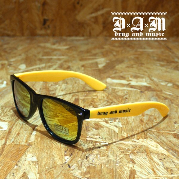 画像1: [DxAxM]-CROSS TOY SUNGLASSES-BKxYEL/YEL MIRROR- (1)