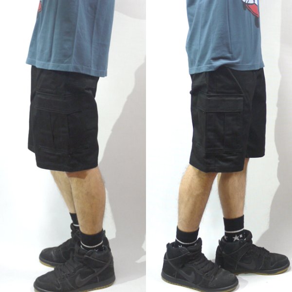 画像2: [NEO BLUE]-6801 Cargo Shorts-BLACK- (2)