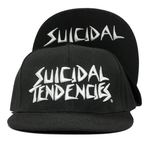 画像1: [SUICIDAL TENDENCIES]-ST Full Embroidered Custom Snapback-BLACK- (1)