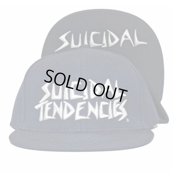 画像1: [SUICIDAL TENDENCIES]-ST Full Embroidered Custom Snapback-NAVY- (1)