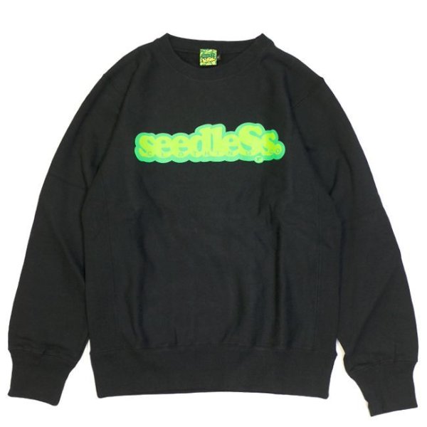 画像1: [seedleSs]-COOP CREW SWEAT-black- (1)