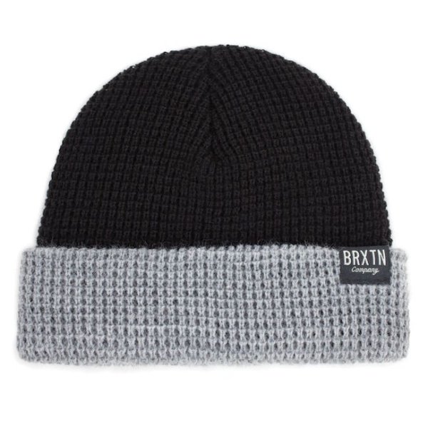 画像1: [BRIXTON]-KIDS-LIL DAMO BEANIE-BLACK/LIGHT HEATHER GREY- (1)