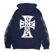 画像2: [Jay Adams]-Original Cross Logo Zip Hood-Navy- (2)