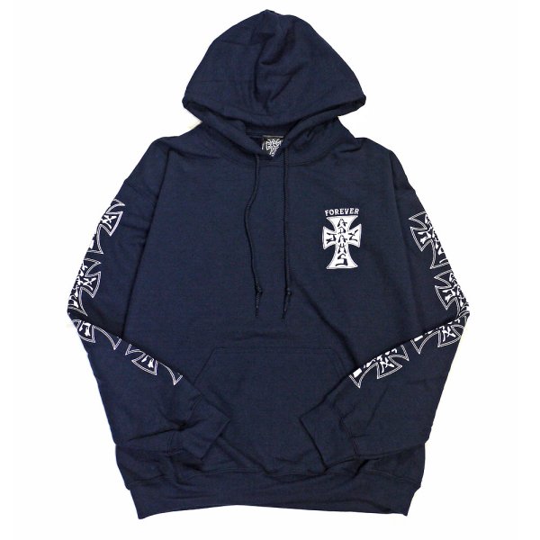 画像1: [Jay Adams]-Original Cross Logo Hooded Pullover-Navy- (1)