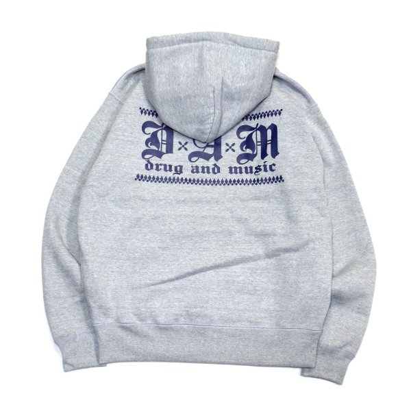 画像2: [DxAxM]-KLASSIC P/O HOODIE-BLACK/NAVY/H.GRY (2)