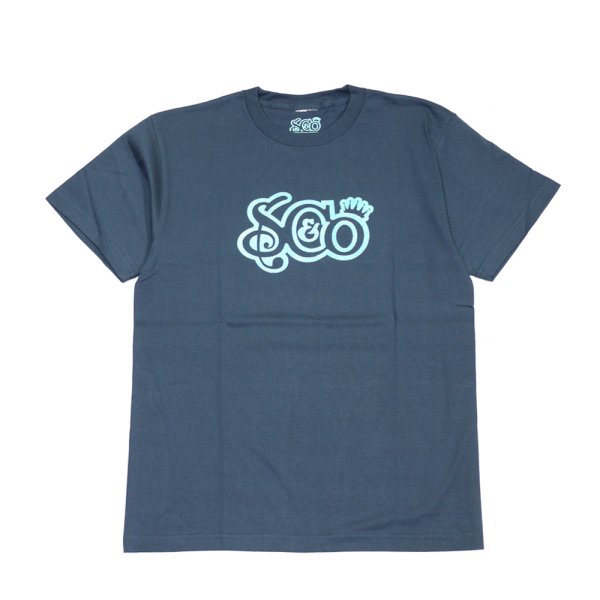 画像1: [SLIP&Co.]-LOGO TEE-Denim Blue- (1)