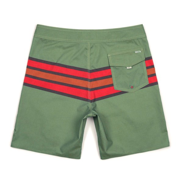 画像2: [BRIXTON]-BARGE STRIPE TRUNK-JADE- (2)