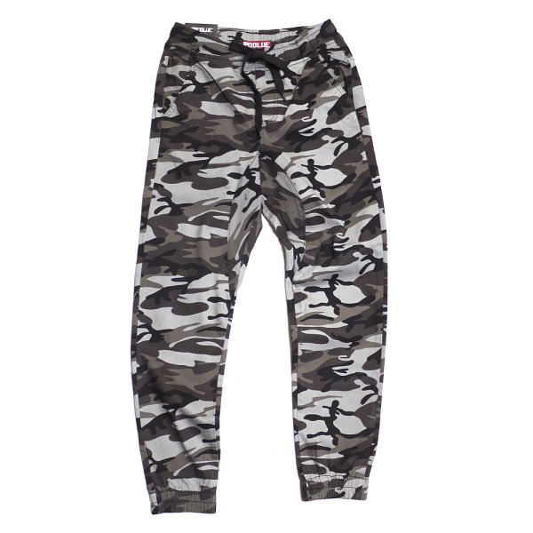 画像4: [NEO BLUE]-7627 Camo Black Denim Jogger Pants - (4)