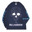 画像1: [DxAxM]-ROLL YOUR OWN L/S Tee-NAVY- (1)