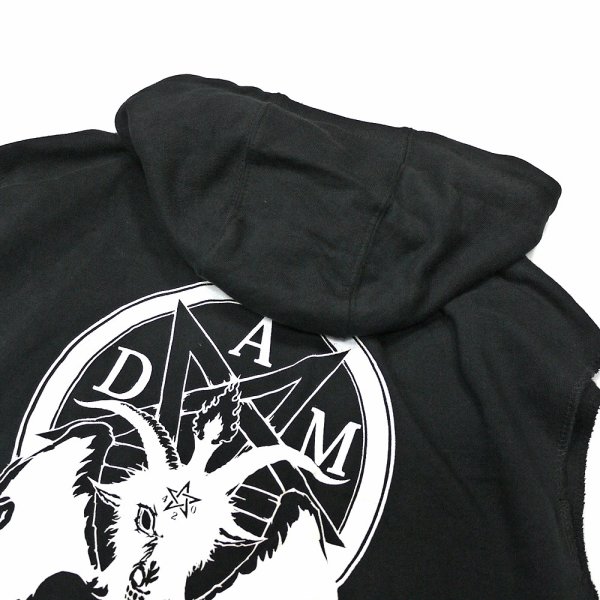 画像5: [DxAxM]-Satanism Sleeve Less Zip Parka-BK- (5)