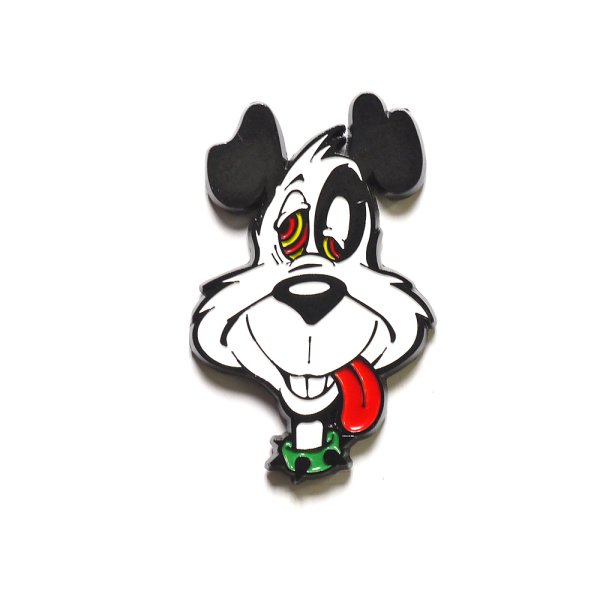 画像1: [DxAxM]-DOG PIN BADGE-GREEN- (1)