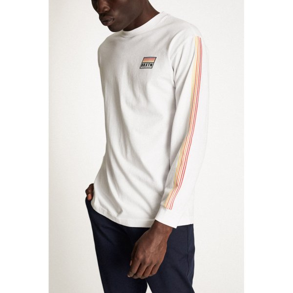 画像2: [BRIXTON]-BANYAN II L/S STANDARD TEE-WHITE- (2)