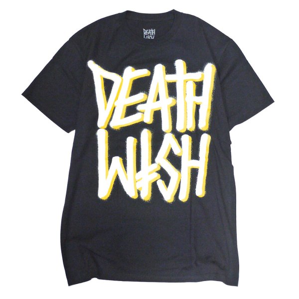 画像1: [DEATHWISH]-DEATH STACK TEE-BKxWHTxGLD- (1)