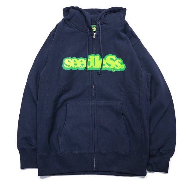 画像1: [seedleSs]-COOP ZIP UP HOODY-navy- (1)