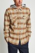 画像1: [BRIXTON]-BOWERY HOOD L/S FLANNEL-COPPER/NATURAL- (1)