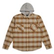 画像2: [BRIXTON]-BOWERY HOOD L/S FLANNEL-COPPER/NATURAL- (2)