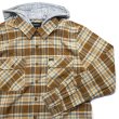 画像3: [BRIXTON]-BOWERY HOOD L/S FLANNEL-COPPER/NATURAL- (3)