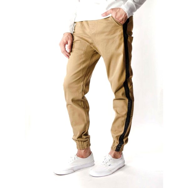 画像1: [NEO BLUE]-7636 CAMEL STRIPE JOGGERS- (1)