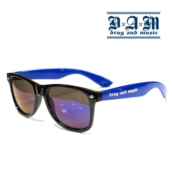 画像1: [DxAxM]-CROSS TOY SUNGLASSES-BKxBLU/Blue Mirror- (1)