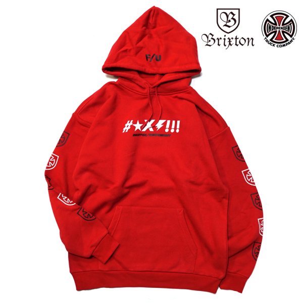 画像1: [BRIXTON x INDEPENDENT]-SHINE HOOD-RED- (1)