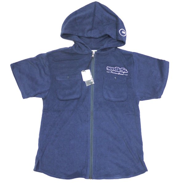 画像1: [seedleSs]-ZIP UP HOODY SHIRTS'17-PILE BLUE- (1)