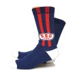 画像2: [SURF SKATE CAMP]-Two Line Socks-NAVY- (2)