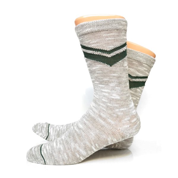 画像1: [SURF SKATE CAMP]-V Line Socks-GREY- (1)