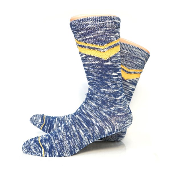 画像1: [SURF SKATE CAMP]-V Line Socks-NAVY- (1)