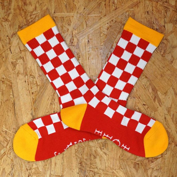 画像2: [SURF SKATE CAMP]-Checker Socks-RED- (2)