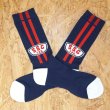 画像3: [SURF SKATE CAMP]-Two Line Socks-NAVY- (3)