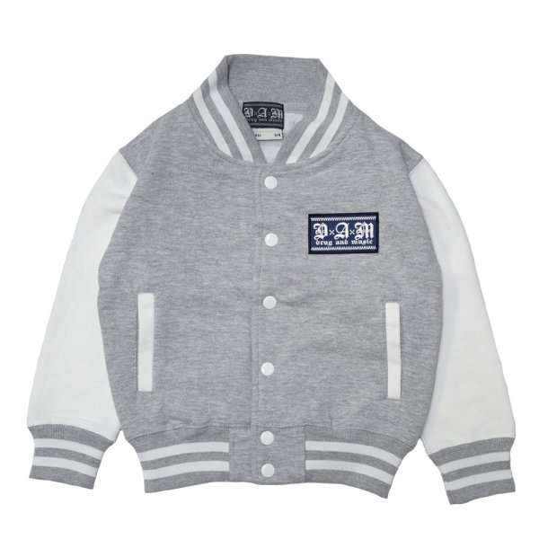 画像1: [DxAxM]-KIDS STADIUM JACKET-H.GRY/WHT- (1)