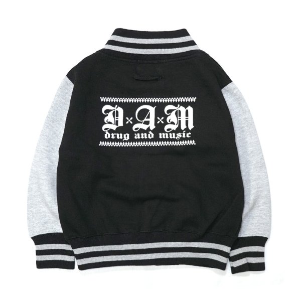 画像2: [DxAxM]-KIDS STADIUM JACKET-BK/H.GRY- (2)