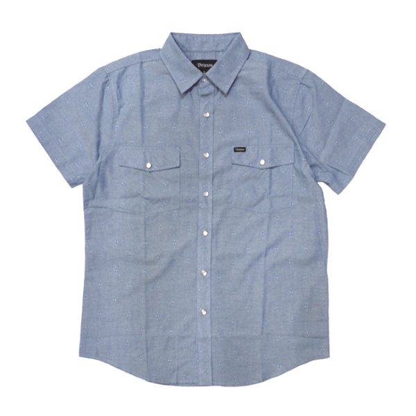 画像1: [BRIXTON]-WAYNE S/S WOVEN-WASHED INDIGO- (1)